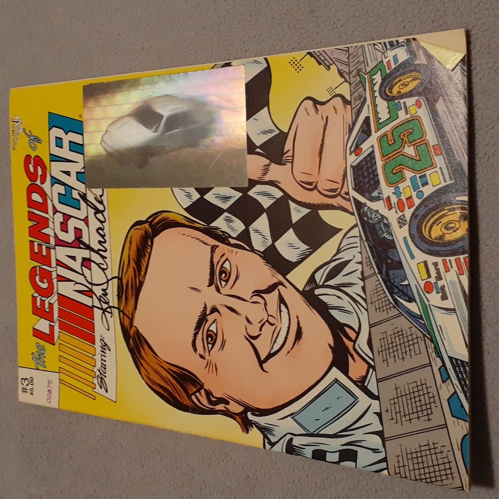 1991 Vortex Legends of NASCAR Ken Schrader Comic Book with Hologram